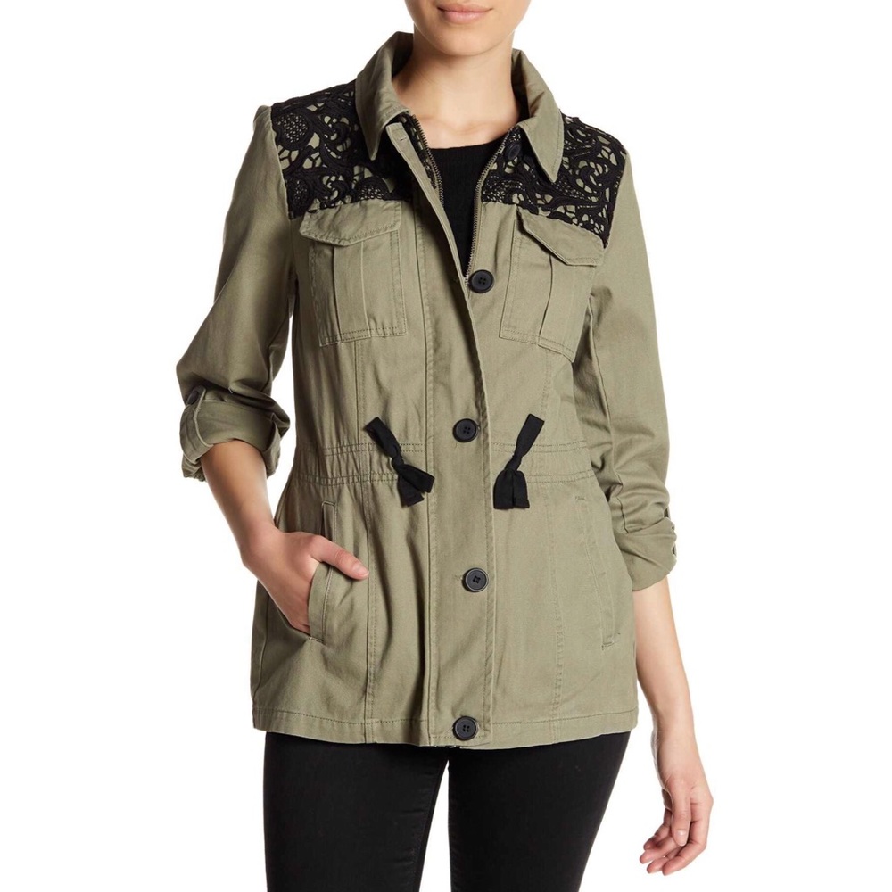 Crochet Jacket Knit Trim, Sz L,XL - Picture 4 of 4